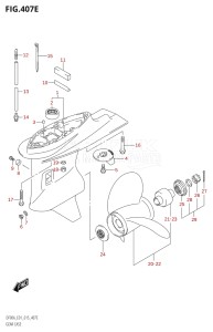 08002F-510001 (2005) 80hp E40 E01- (DF80A) DF80A drawing GEAR CASE (DF80A:E01)