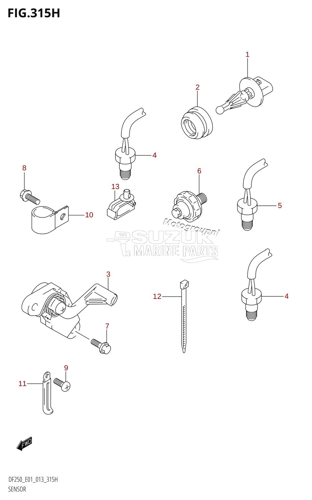 SENSOR (DF225Z:E40)