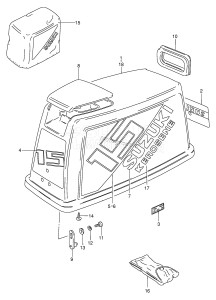 DT9.9 From 00993-231001 ()  1992 drawing ENGINE COVER (DT15 /​ 15K,MODEL:86)