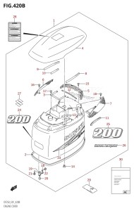 DF225Z From 22501Z-780001 (E01 E40)  2007 drawing ENGINE COVER ((DF200T,DF200Z,DF200WT,DF200WZ):(K10,011))