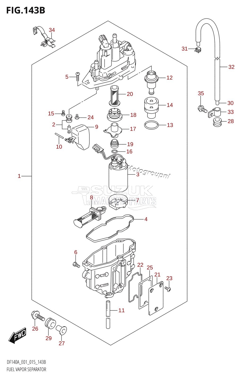 FUEL VAPOR SEPARATOR (DF115AT:E01)