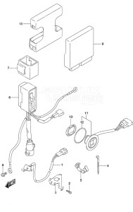 Outboard DF 50A drawing PTT Switch/Engine Control Unit High Thrust