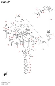 06003F-710001 (2017) 60hp E03-USA (DF60AVT) DF60A drawing SWIVEL BRACKET (DF60A:E03)