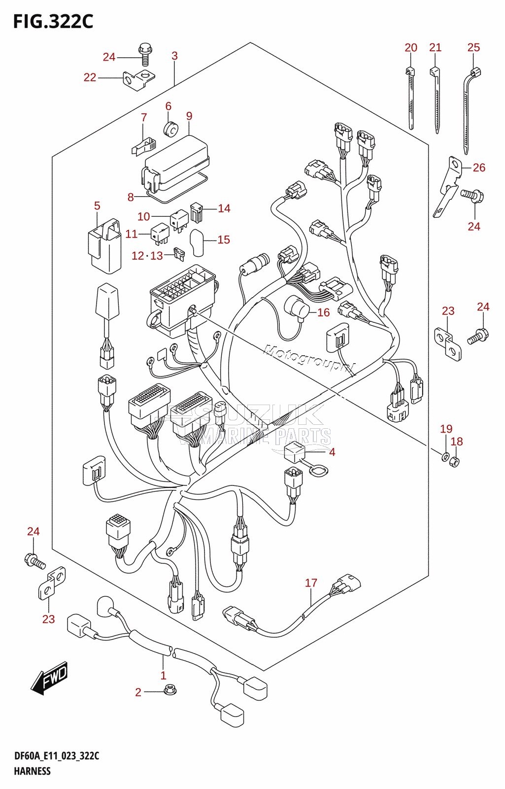 HARNESS (DF40AST,DF40ASVT,DF50AVT,DF50AVTH,DF60A,DF60ATH,DF60AVT,DF60AVTH)