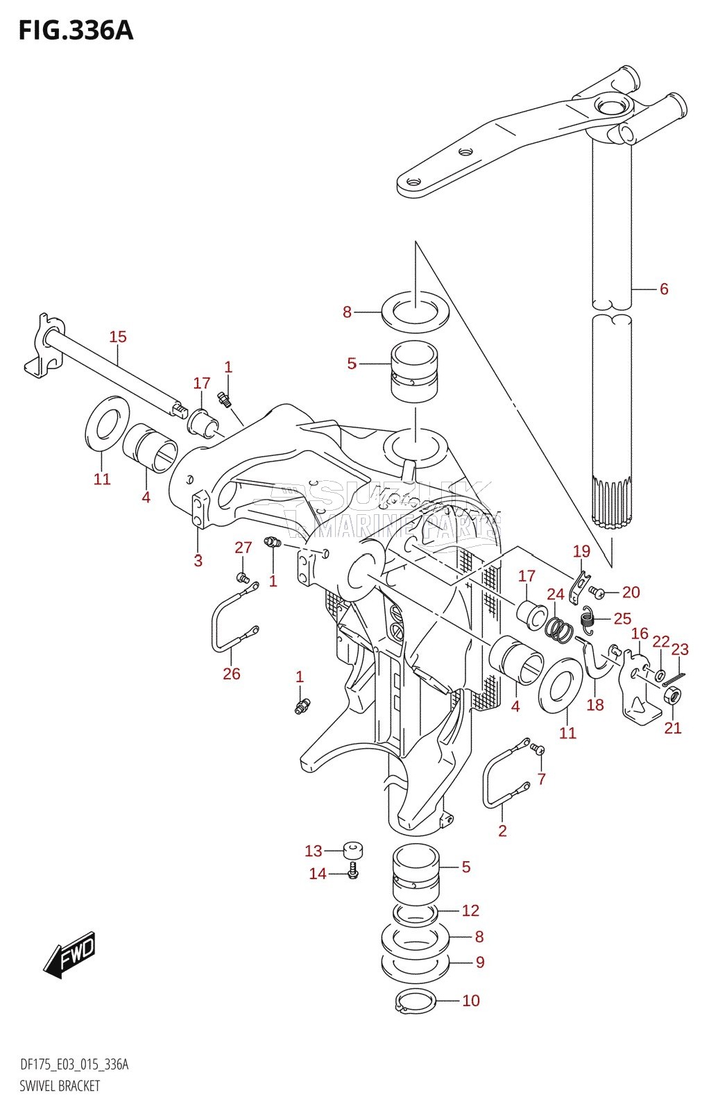 SWIVEL BRACKET (DF150T:E03)