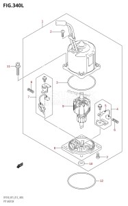 DF250Z From 25003Z-210001 (E01 E40)  2012 drawing PTT MOTOR (DF250Z:E01:(X-TRANSOM,XX-TRANSOM))