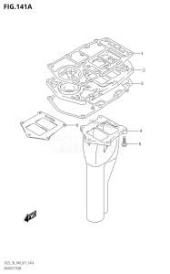 DT25 From 02503K-710001 (P36-)  2017 drawing EXHAUST TUBE (DT25K:P36)