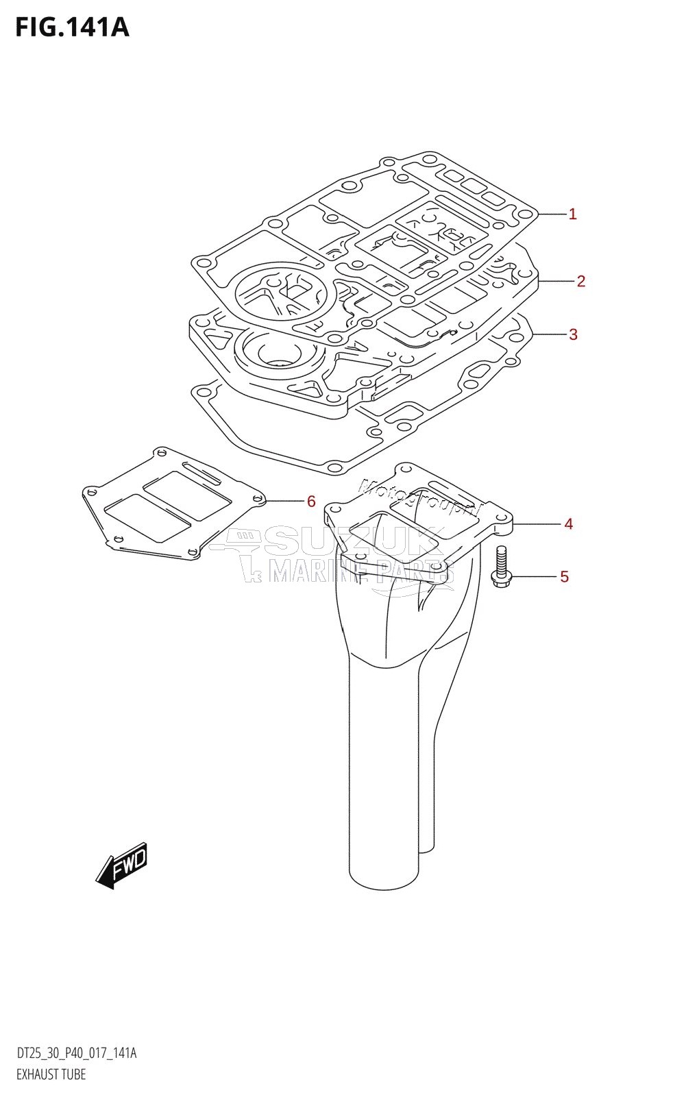 EXHAUST TUBE (DT25K:P36)