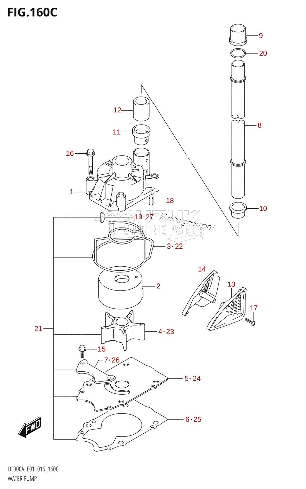 WATER PUMP (DF300A:E40)