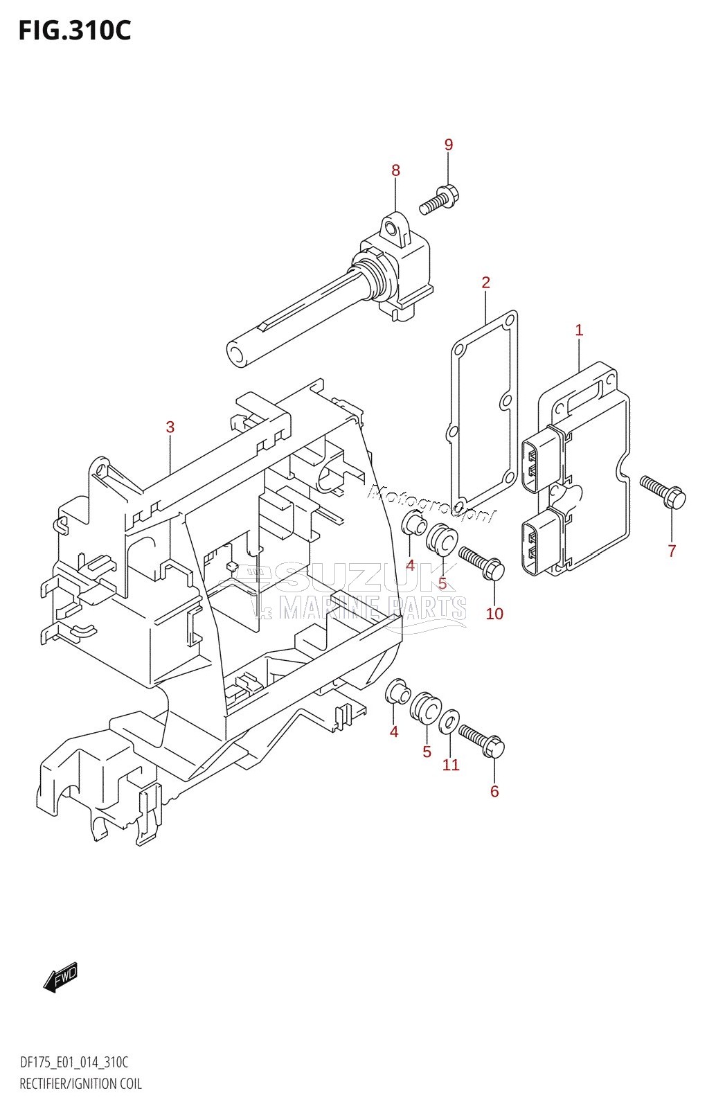 RECTIFIER /​ IGNITION COIL (DF150TG:E01)