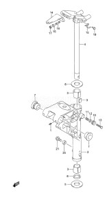 Outboard DF 20A drawing Swivel Bracket Remote Control w/Power Tilt