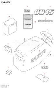 DT9.9 From 00991K-980001 (E13 E36)  2009 drawing ENGINE COVER (K10,011)