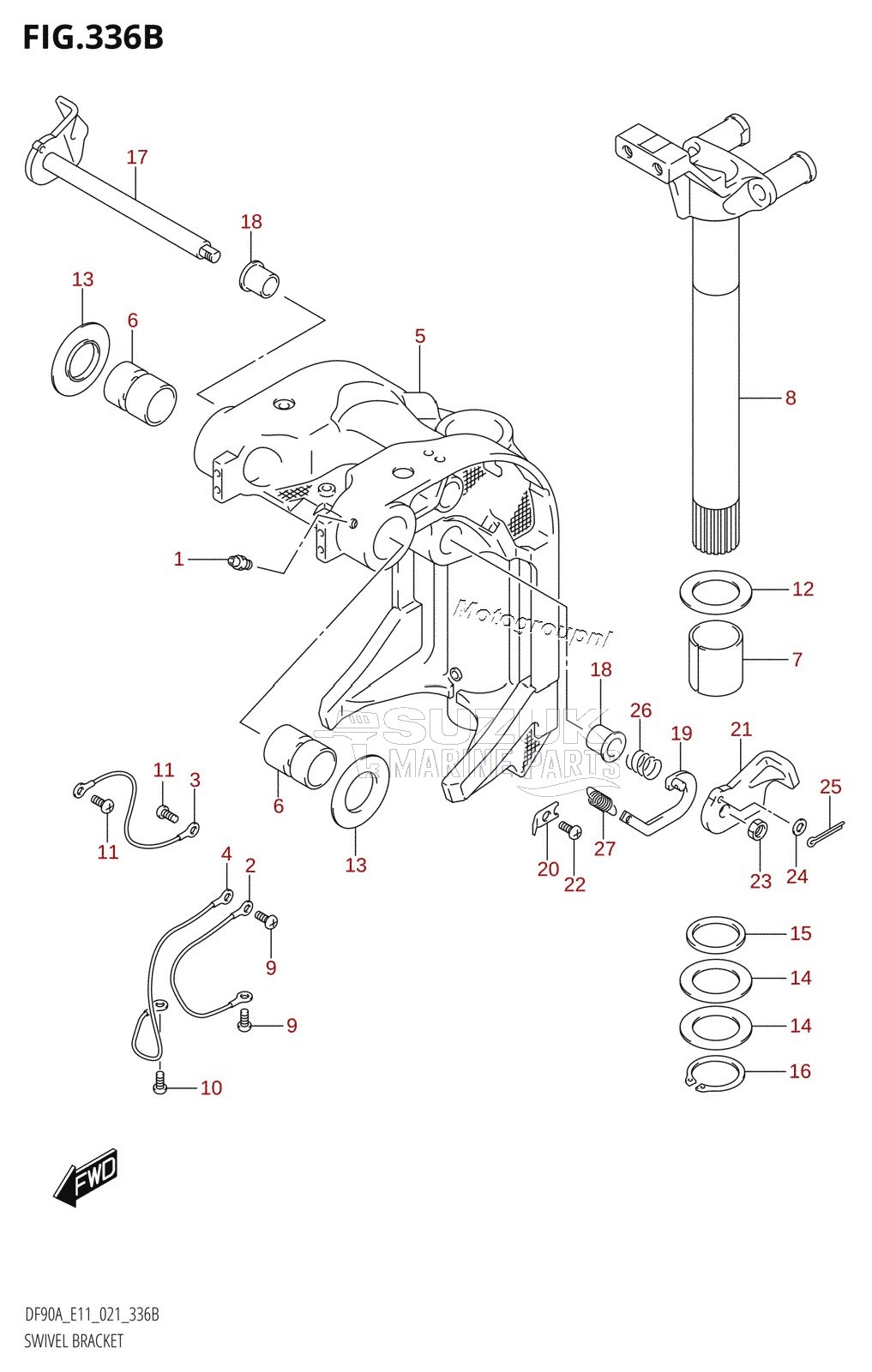 SWIVEL BRACKET (DF70ATH,DF90ATH)