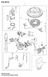 DF20A From 02002F-140001 (E01 P01 P40)  2021 drawing OPT:STARTING MOTOR (MANUAL STARTER) (DF9.9B:M-STARTER)