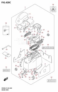 DF325A From 32501F-040001 (E01 E40)  2020 drawing ENGINE COVER (DF300B,DF300BMD)