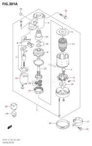 DF100 From 10002F-010001 (E03)  2010 drawing STARTING MOTOR