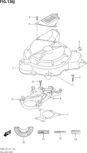 04003F-210001 (2012) 40hp E01-Gen. Export 1 (DF40AQH  DF40AT) DF40A drawing RING GEAR COVER (DF60AQH:E40)