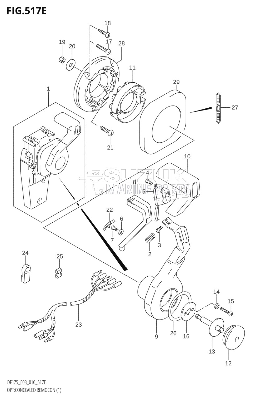 OPT:CONCEALED REMOCON (1) (DF150ST:E03)