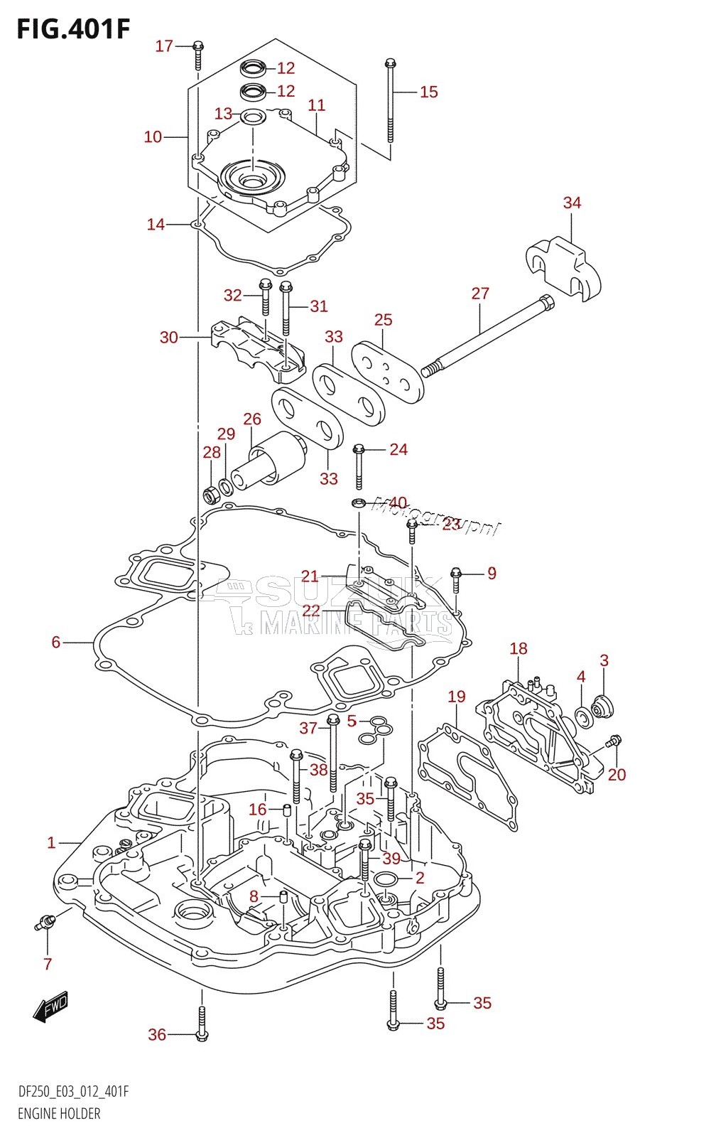 ENGINE HOLDER (DF250Z:E03)