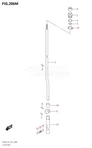 05004F-610001 (2016) 50hp E01-Gen. Export 1 (DF50AVT  DF50AVTH) DF50A drawing CLUTCH ROD (DF60ATH:E40)