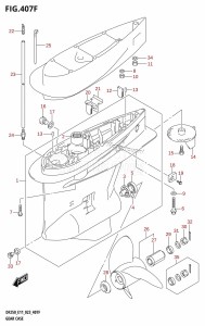 DF200 From 20002F-040001 (E01 E40)  2020 drawing GEAR CASE (DF250Z)