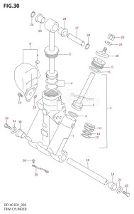 DF140 From 14001F-880001 (E01 E40)  2008 drawing TRIM CYLINDER