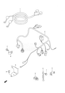 Outboard DF 25 V-Twin drawing Harness Remote Control