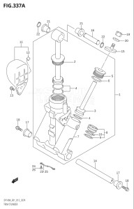 14003Z-310001 (2013) 140hp E01 E40-Gen. Export 1 - Costa Rica (DF140AZ) DF140AZ drawing TRIM CYLINDER