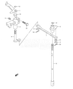 DF 115 drawing Clutch Shaft (S/N 373696 to 681517)