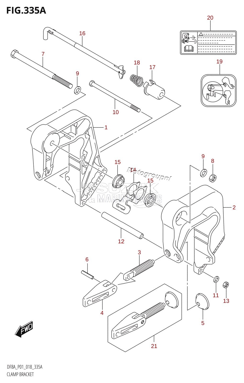 CLAMP BRACKET (DF8A,DF9.9A)