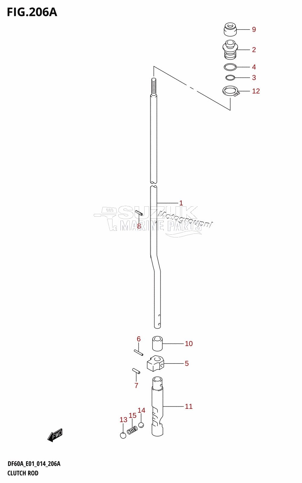 CLUTCH ROD (DF40A:E01)