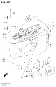 DF225T From 22503F-910001 (E03)  2019 drawing GEAR CASE (DF250ST)