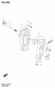 DF40AQH From 04003F-440001 (E01 - E11 - E34)  2024 drawing CLAMP BRACKET (DF40ASVT,DF50AVT,DF60AVT,DF60AVTH)