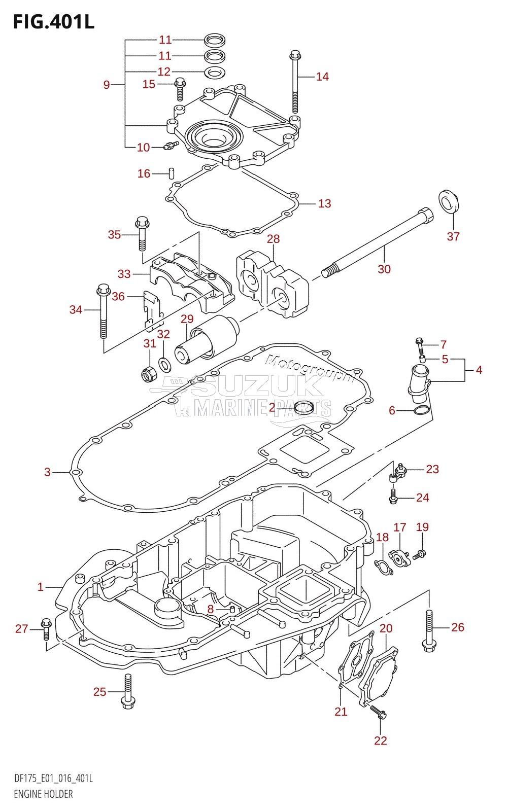 ENGINE HOLDER (DF175TG:E01)