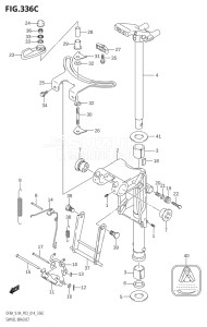 00801F-410001 (2014) 8hp P03-U.S.A (DF8A) DF8A drawing SWIVEL BRACKET (DF9.9A:P03)