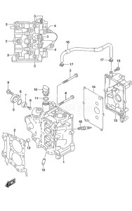 DF 9.9B drawing Cylinder Head