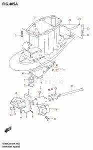 DF350A From 35001F-910001 (E01)  2019 drawing DRIVE SHAFT HOUSING (X-TRANSOM)