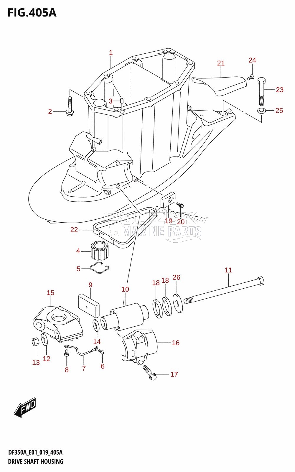 DRIVE SHAFT HOUSING (X-TRANSOM)