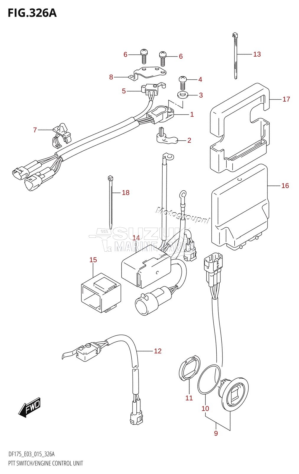 PTT SWITCH /​ ENGINE CONTROL UNIT (DF150T:E03)