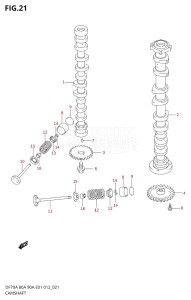 07003F-210001 (2012) 70hp E01 E40-Gen. Export 1 - Costa Rica (DF70A  DF70AT / DF70ATH  DF70ATH) DF70A drawing CAMSHAFT (DF90A E01)