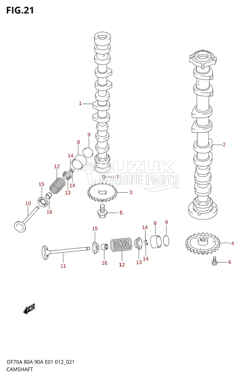 CAMSHAFT (DF90A E01)