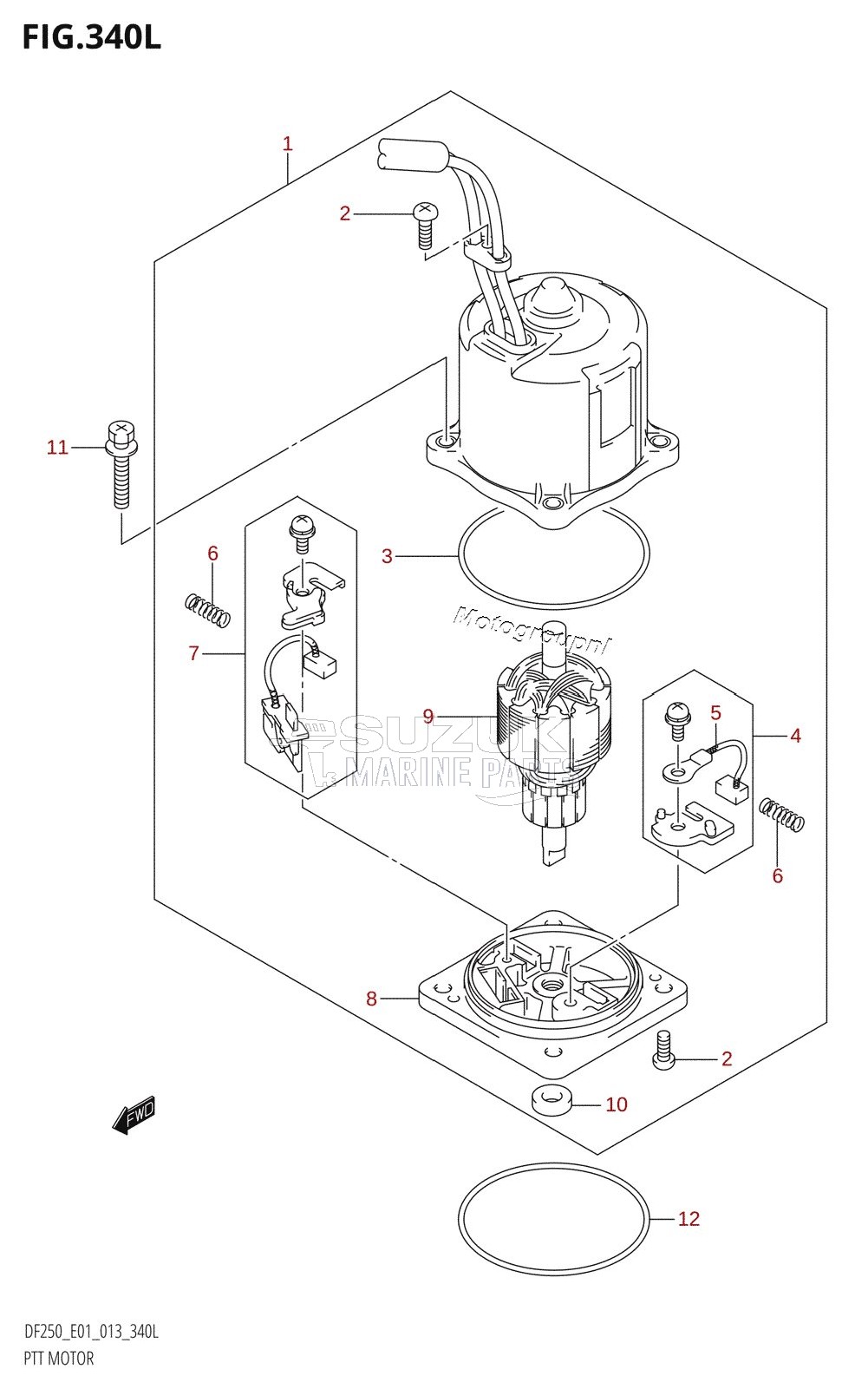 PTT MOTOR (DF250Z:E01:(X-TRANSOM,XX-TRANSOM))