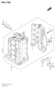 15004F-140001 (2021) 150hp E03-USA (DF150AST) DF150AST drawing CYLINDER BLOCK