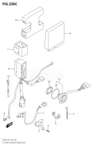 04003F-040001 (2020) 40hp E03-USA (DF40A) DF40A drawing PTT SWITCH / ENGINE CONTROL UNIT (DF60A)