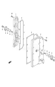 Outboard DF 250 drawing Exhaust Cover