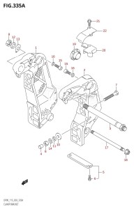 DF115T From 11502F-110001 (E03)  2011 drawing CLAMP BRACKET