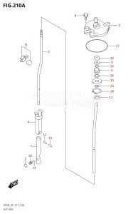 05004F-710001 (2017) 50hp E01-Gen. Export 1 (DF50AVT  DF50AVTH) DF50A drawing SHIFT ROD (DF50AVT:E01)