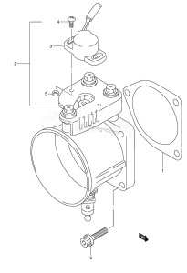 DT225TCL From 22501-251001 ()  2002 drawing THROTTLE BODY (DT150(S) /​ 200)