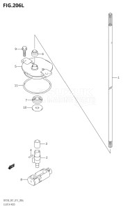 22503Z-310001 (2013) 225hp E01 E40-Gen. Export 1 - Costa Rica (DF225Z) DF225Z drawing CLUTCH ROD (DF250Z:E01)