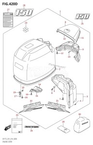 DF150ZG From 15002Z-410001 (E40)  2014 drawing ENGINE COVER ((DF150T,DF150Z):E40)